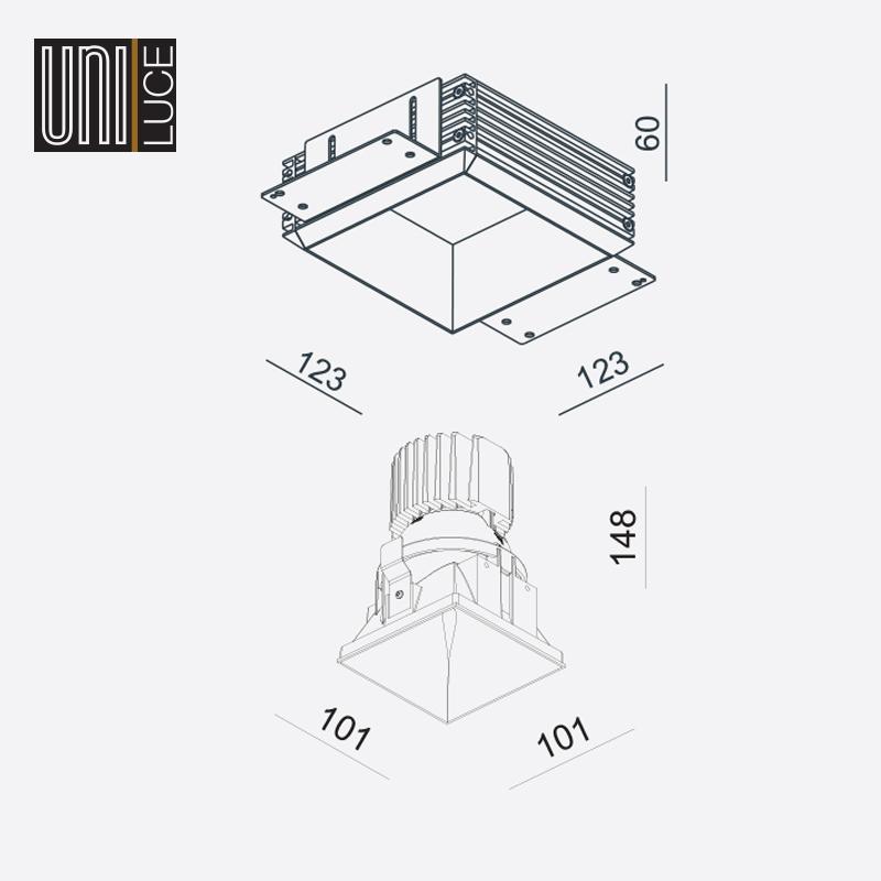 KLEO S SQ ADJUSTABLE TRIMLESS