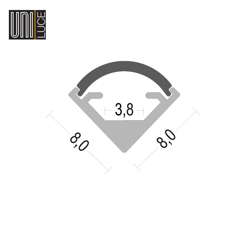 AL CORNER UNI-C-8,0x8,0