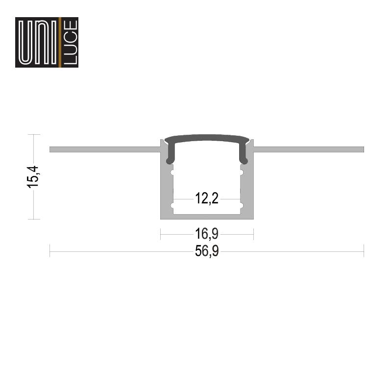 AL PROFILE GYPS UNI-G-16,9x15,4