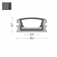 AL PROFILE IP UNI-S-18x8,7-IP65