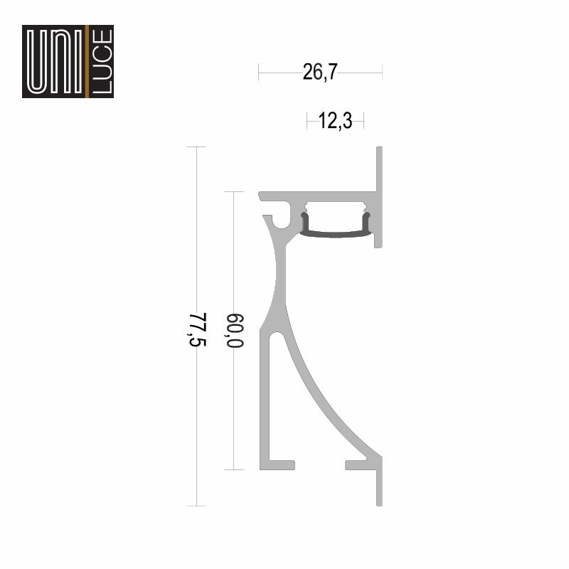 STEP PROFILE UNI-ST-26,7x75